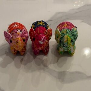 Colorful Elephant Figurines Set 🐘